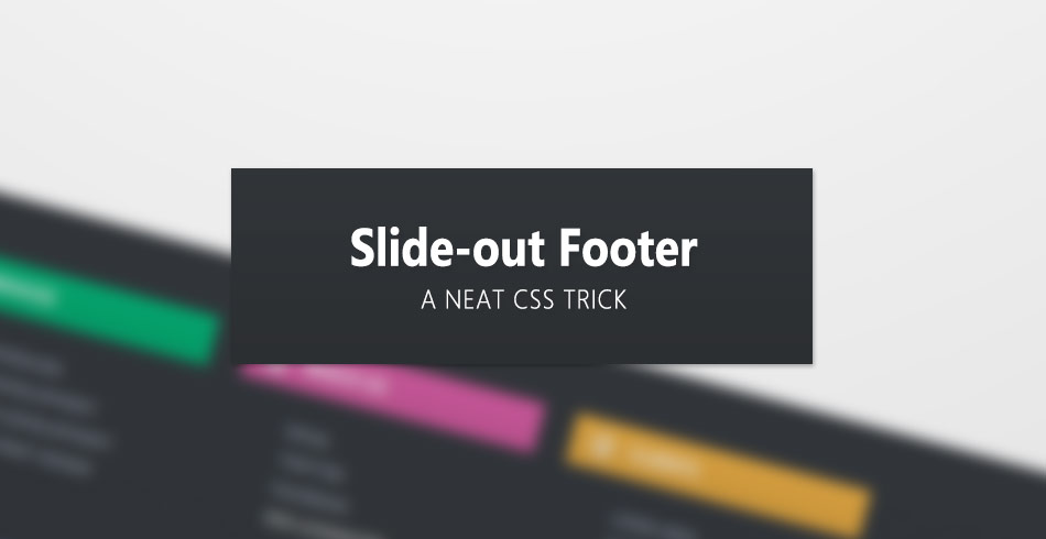 slide out footer