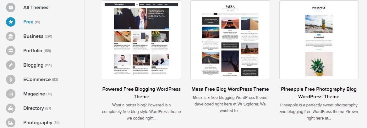 wpexplorer wordpress themes