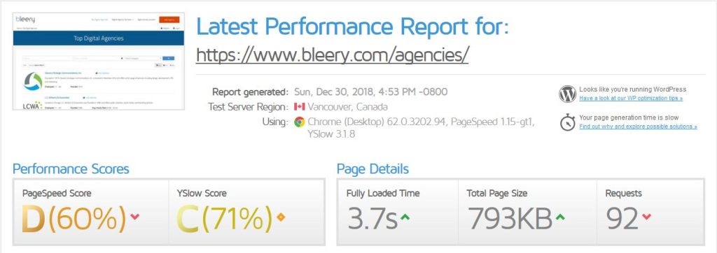 gtmetrix site speed test