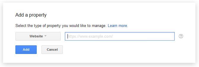 google search console add property